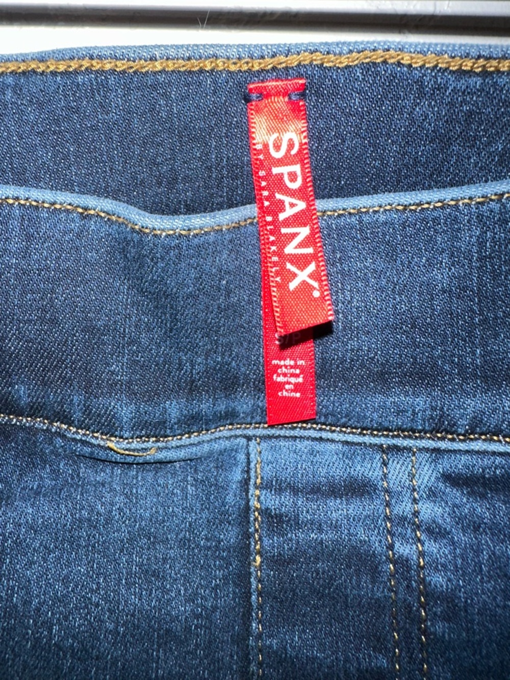 SPANX Red-Tag Dark Indigo Denim Leggings